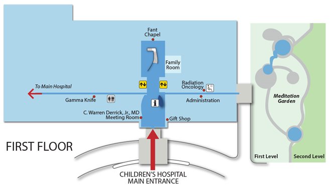 Children's Hospital–Midlands Campus Map | Prisma Health Children's Services